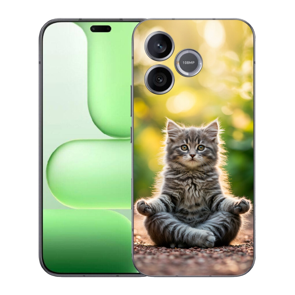 Gelový kryt mmCase na Honer 600 Lite - meditující kotě