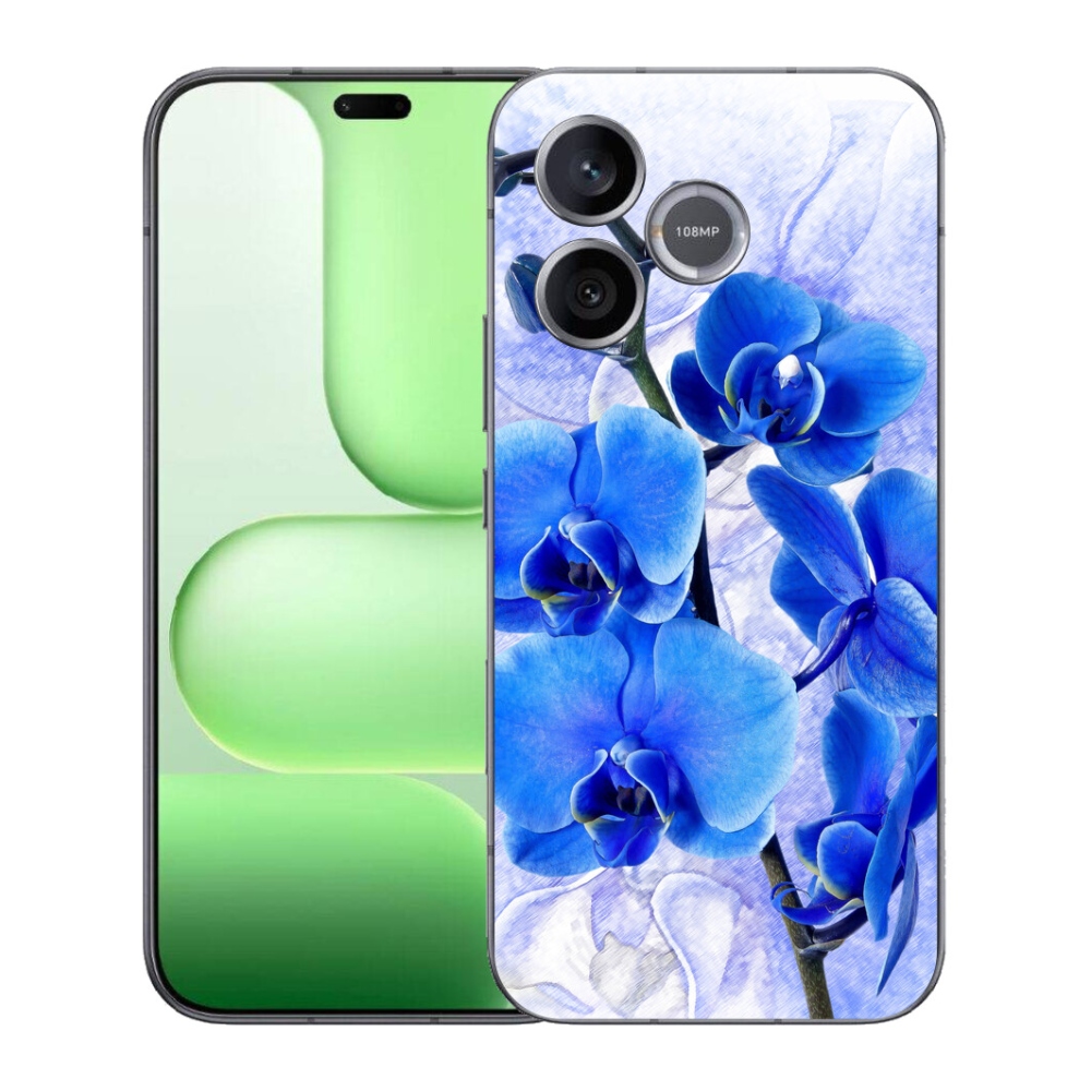 Gelový kryt mmCase na Honer 600 Lite - modré květy