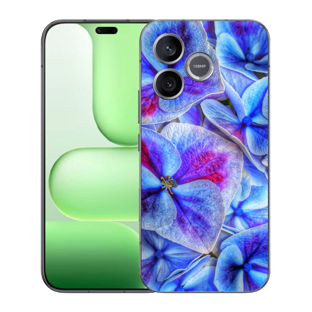 Gelový kryt mmCase na Honer 600 Lite - modré květy 1