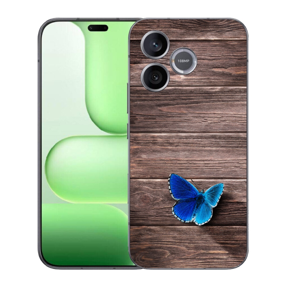 Gelový kryt mmCase na Honer 600 Lite - modrý motýl 1