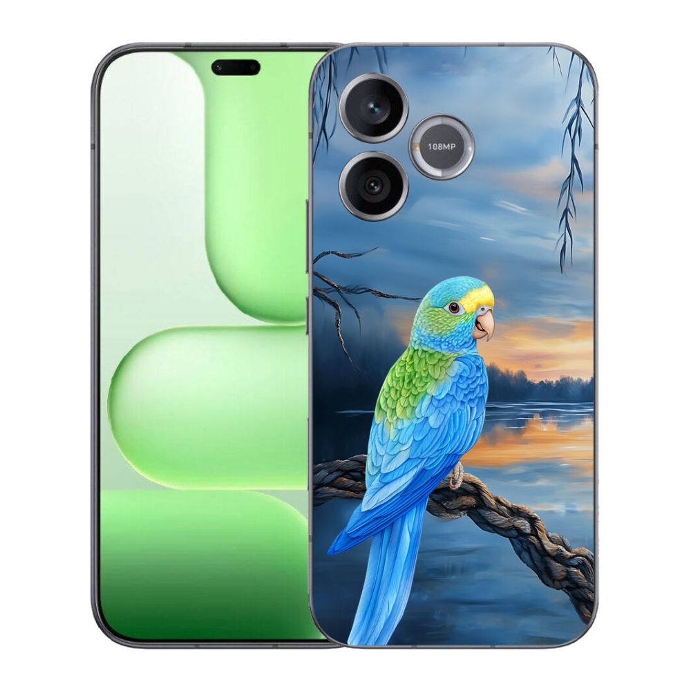 Gelový kryt mmCase na Honer 600 Lite - modrý papoušek