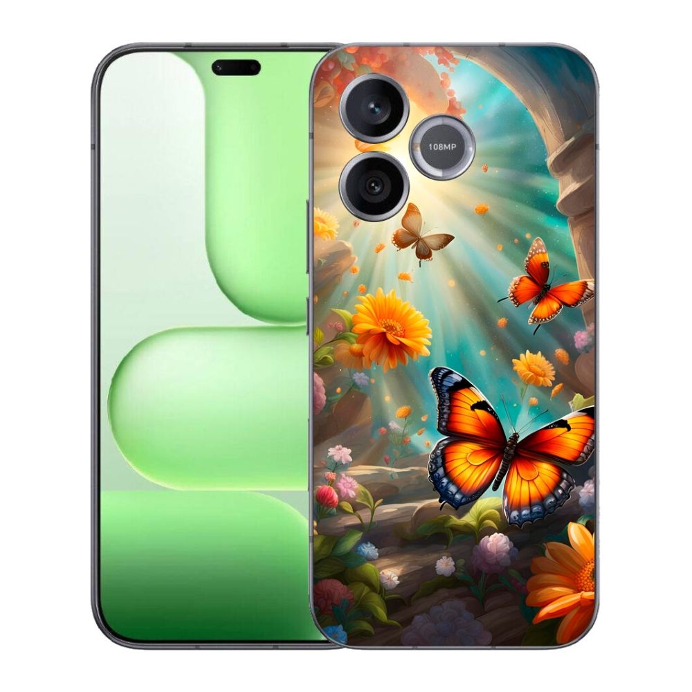 Gelový kryt mmCase na Honer 600 Lite - motýlí zahrada 2