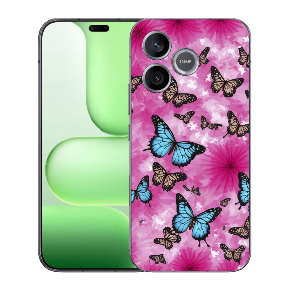 Gelový kryt mmCase na Honer 600 Lite - motýlí zahrada