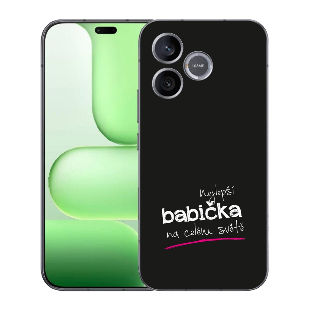 Gelový kryt mmCase na Honer 600 Lite - nejlepší babička 4 černé pozadí