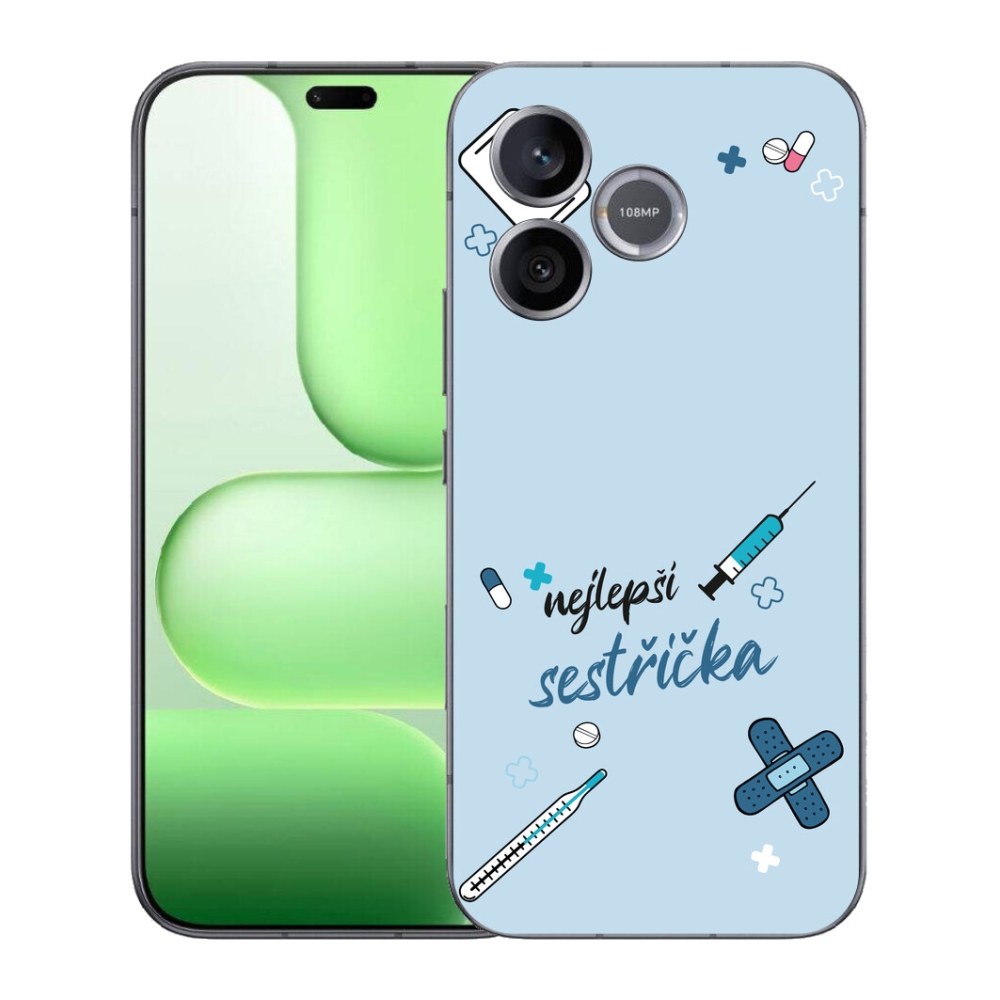 Gelový kryt mmCase na Honer 600 Lite - nejlepší sestřička modré pozadí