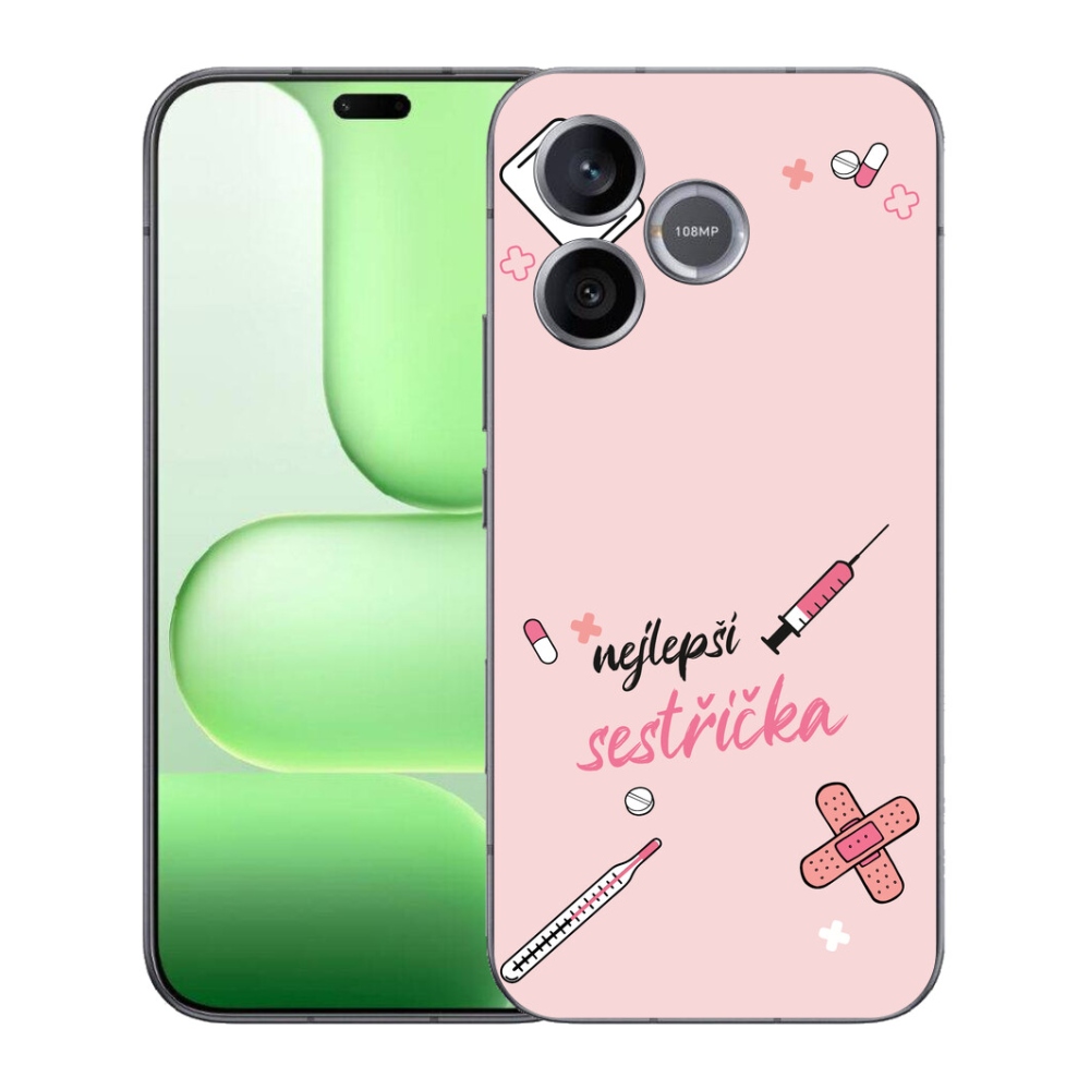 Gelový kryt mmCase na Honer 600 Lite - nejlepší sestřička růžové pozadí