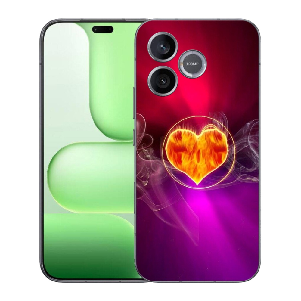 Gelový kryt mmCase na Honer 600 Lite - ohnivé srdce
