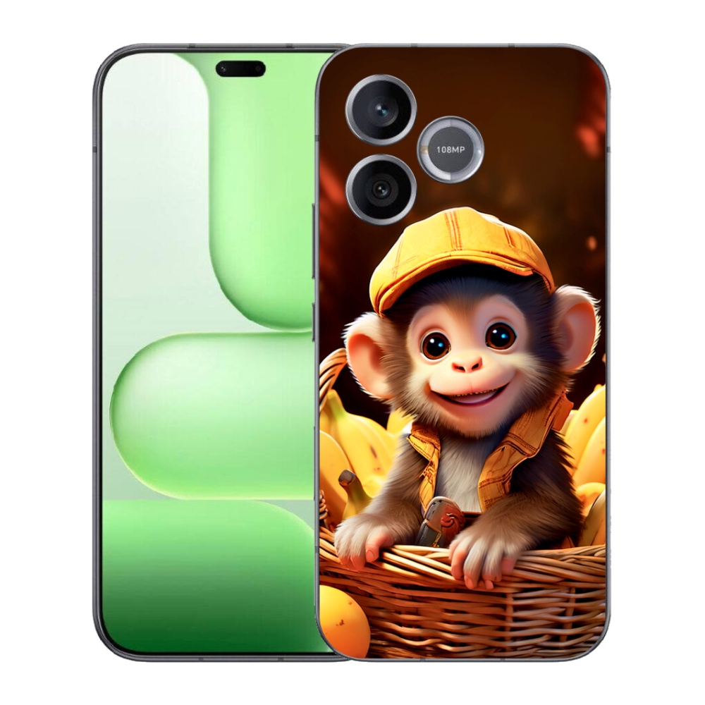 Gelový kryt mmCase na Honer 600 Lite - opice v košíku