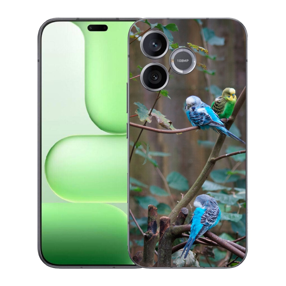 Gelový kryt mmCase na Honer 600 Lite - papoušci na větvi