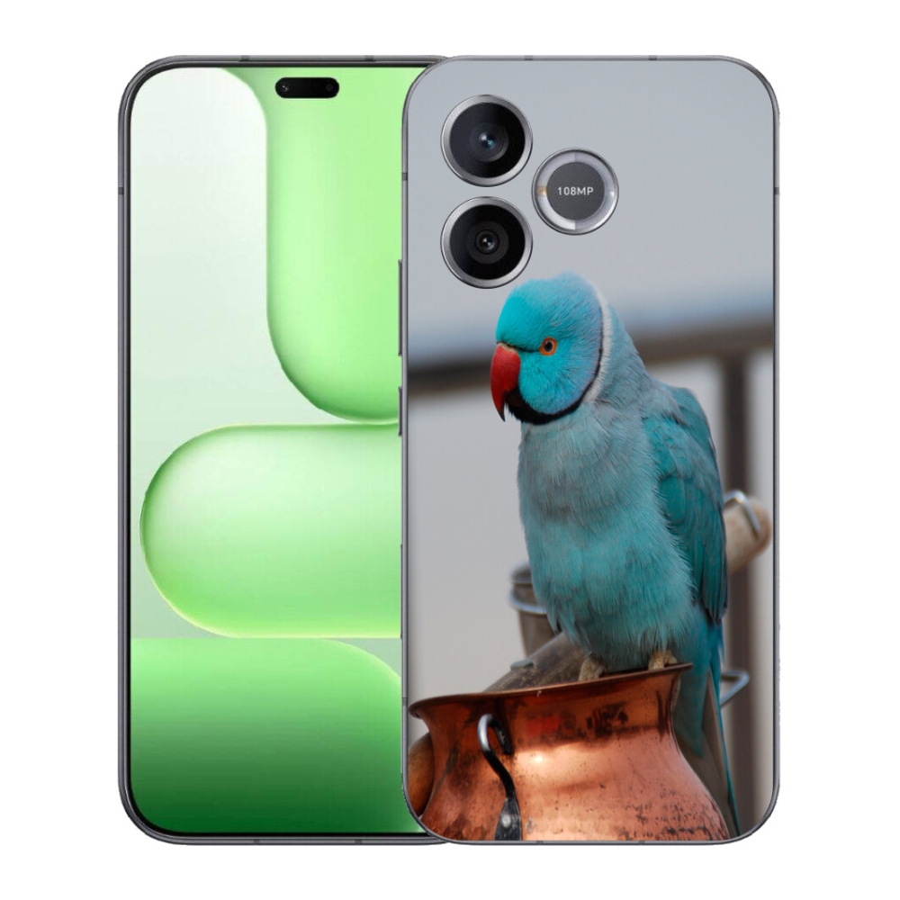 Gelový kryt mmCase na Honer 600 Lite - papoušek alexandr modrý