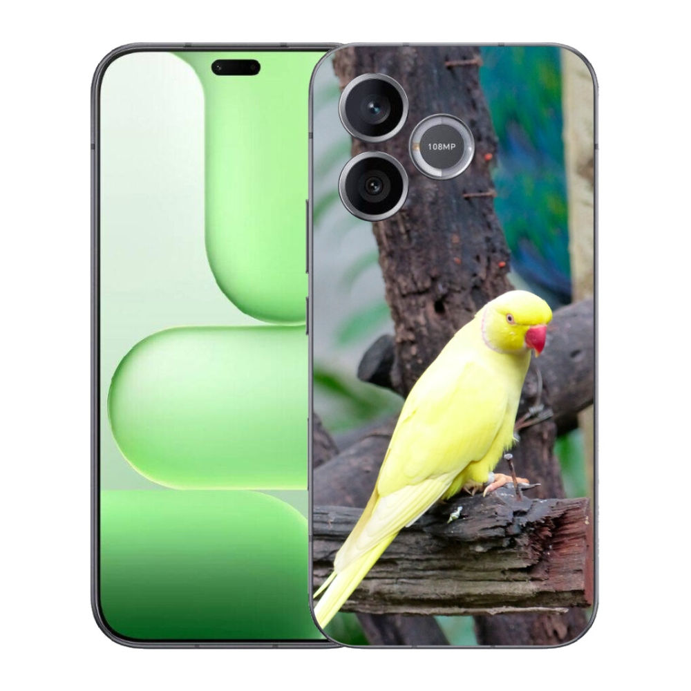Gelový kryt mmCase na Honer 600 Lite - papoušek alexandr žlutý