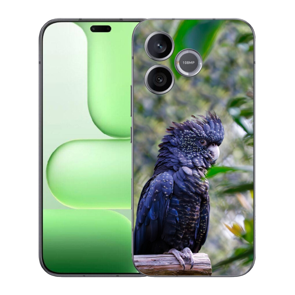 Gelový kryt mmCase na Honer 600 Lite - papoušek kakadu černý