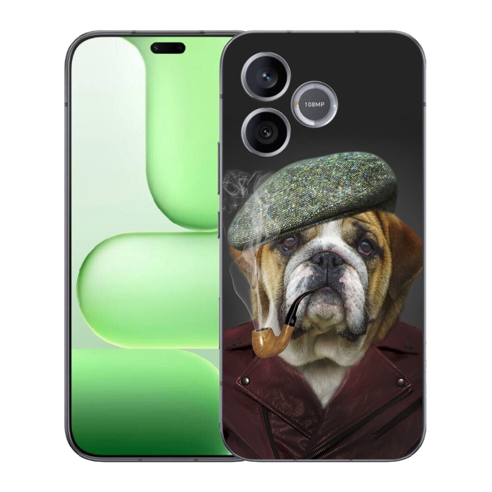 Gelový kryt mmCase na Honer 600 Lite - pes s fajfkou
