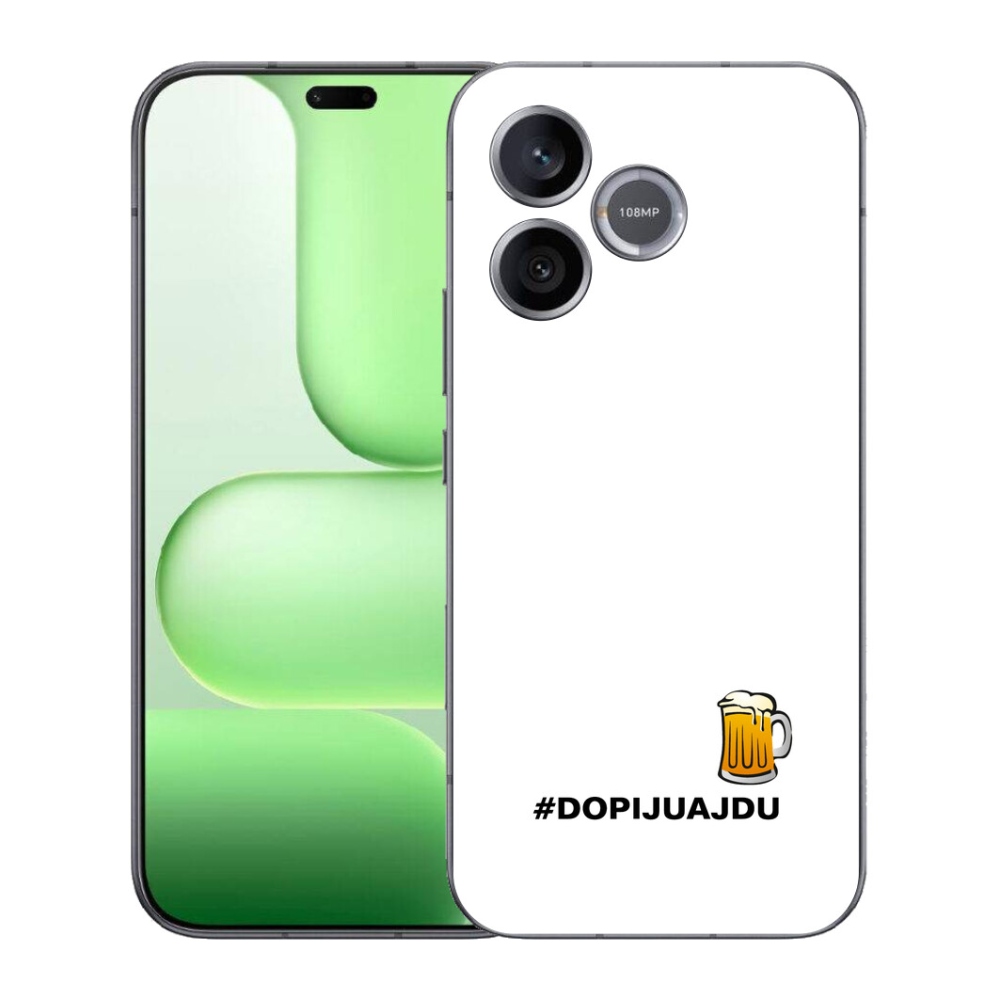 Gelový kryt mmCase na Honer 600 Lite - pivní motiv 1 bílé pozadí