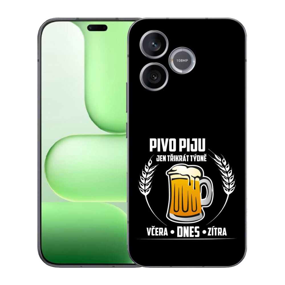 Gelový kryt mmCase na Honer 600 Lite - pivní motiv černé pozadí