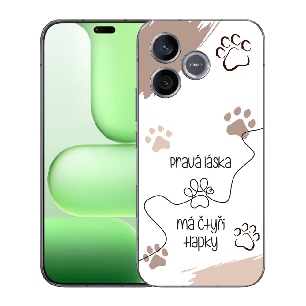 Gelový kryt mmCase na Honer 600 Lite - psí motiv 1 bílé pozadí