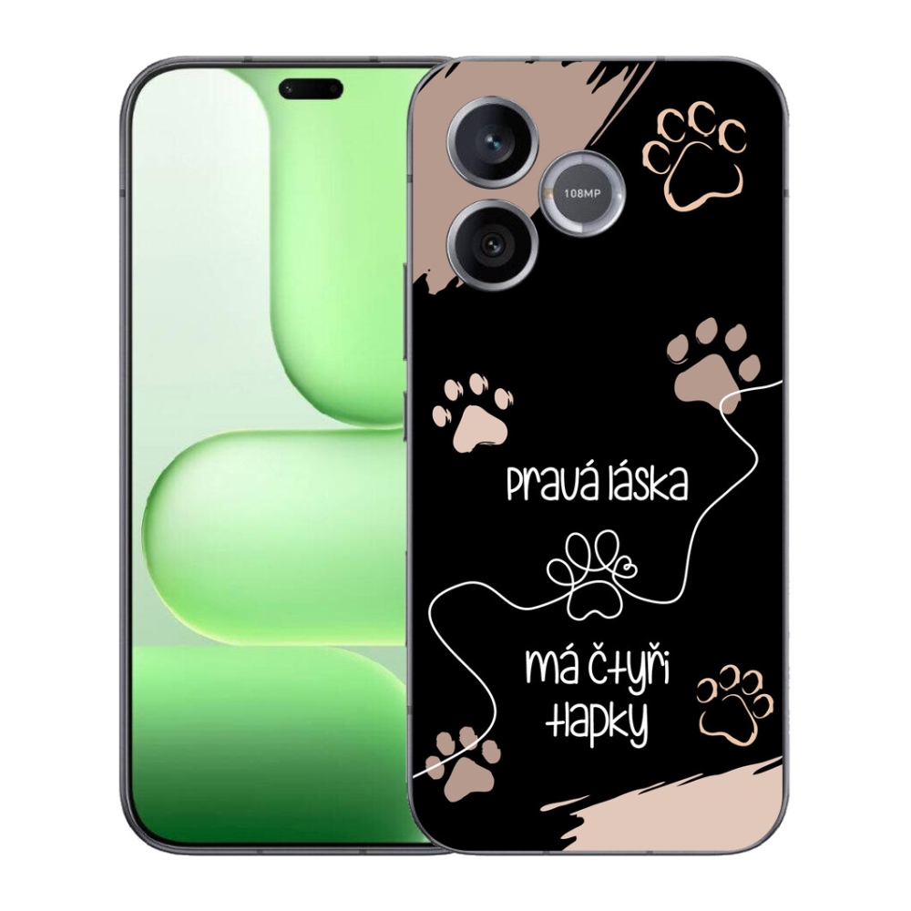 Gelový kryt mmCase na Honer 600 Lite - psí motiv 1 černé pozadí
