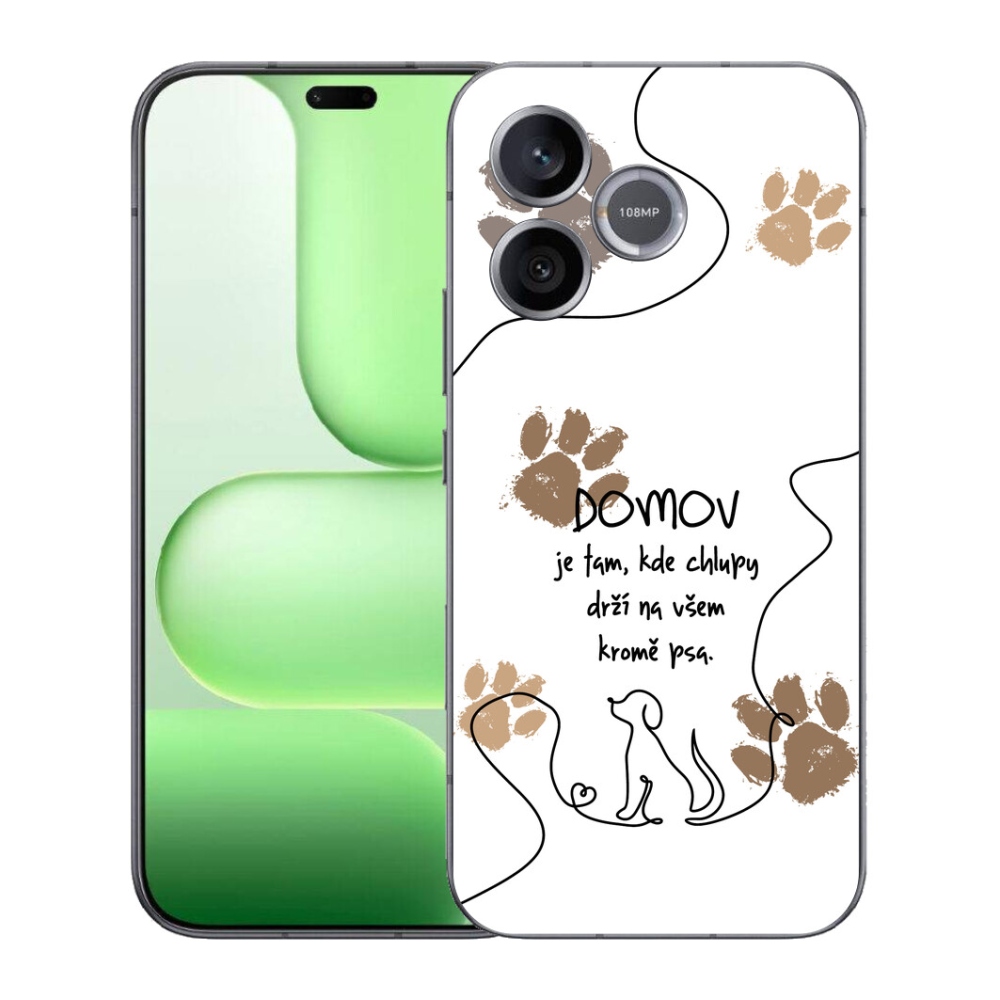 Gelový kryt mmCase na Honer 600 Lite - psí motiv bílé pozadí