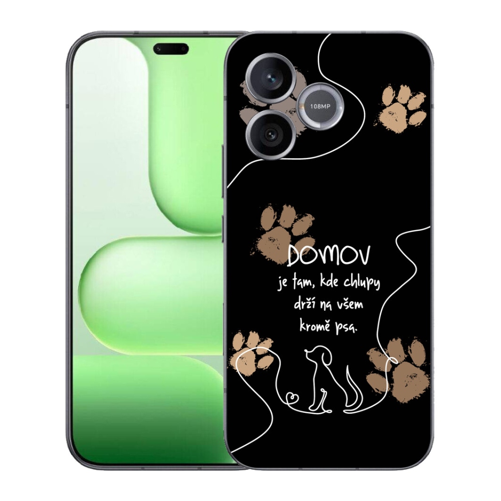 Gelový kryt mmCase na Honer 600 Lite - psí motiv černé pozadí
