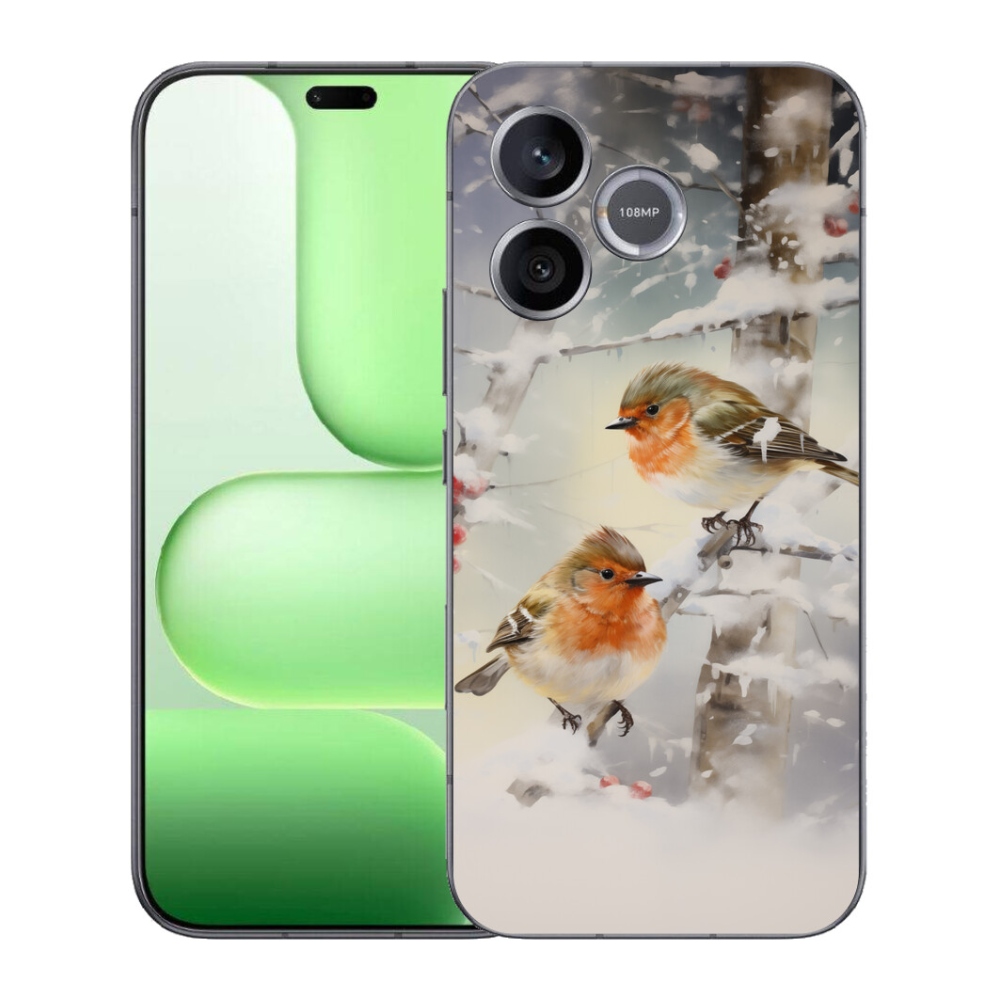 Gelový kryt mmCase na Honer 600 Lite - ptáčci v zimě