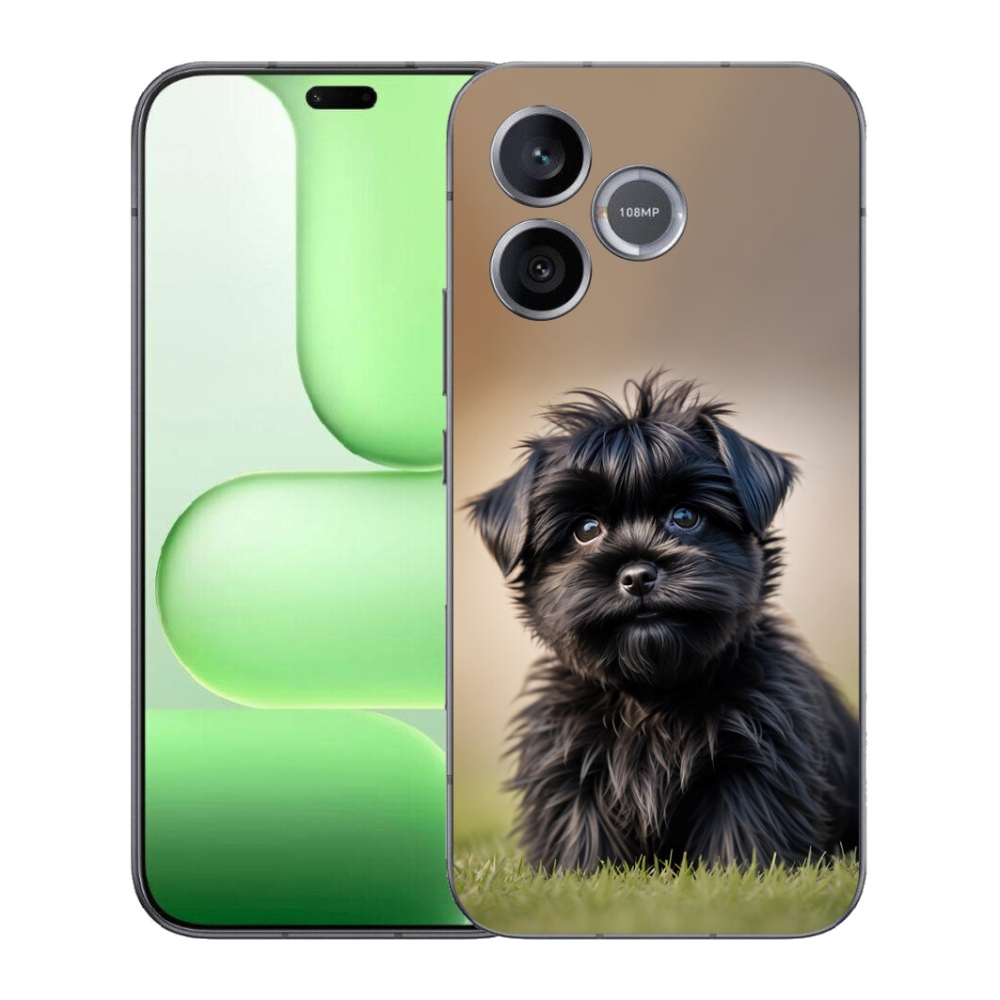 Gelový kryt mmCase na Honer 600 Lite - roztomilý černý pejsek
