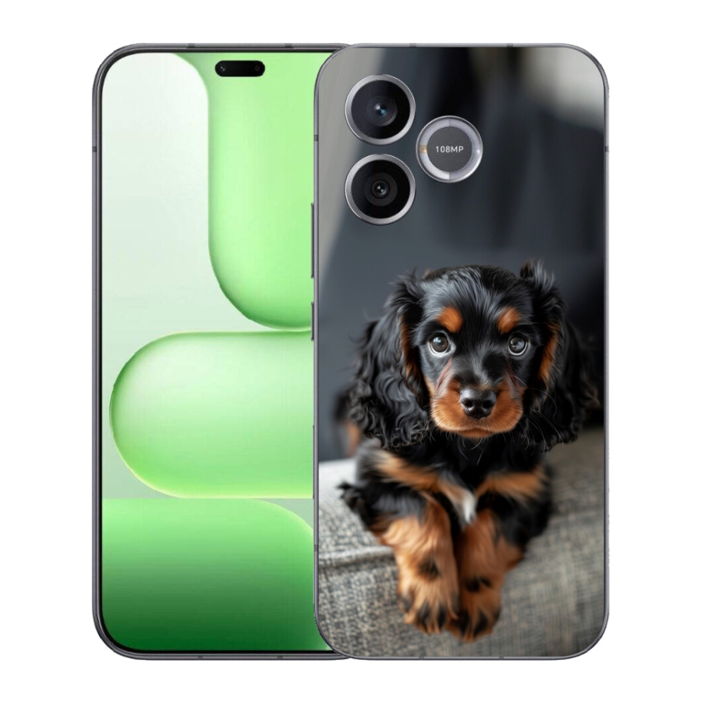 Gelový kryt mmCase na Honer 600 Lite - roztomilý dlouhosrstý jezevčík