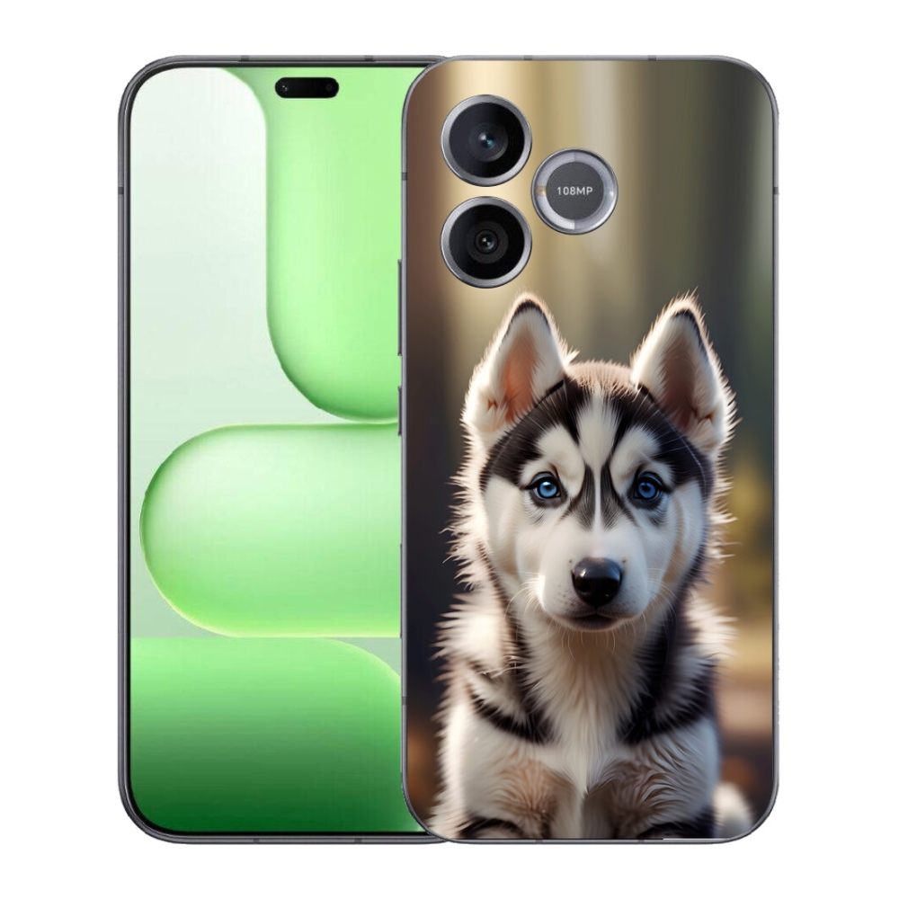 Gelový kryt mmCase na Honer 600 Lite - roztomilý sibiřský husky