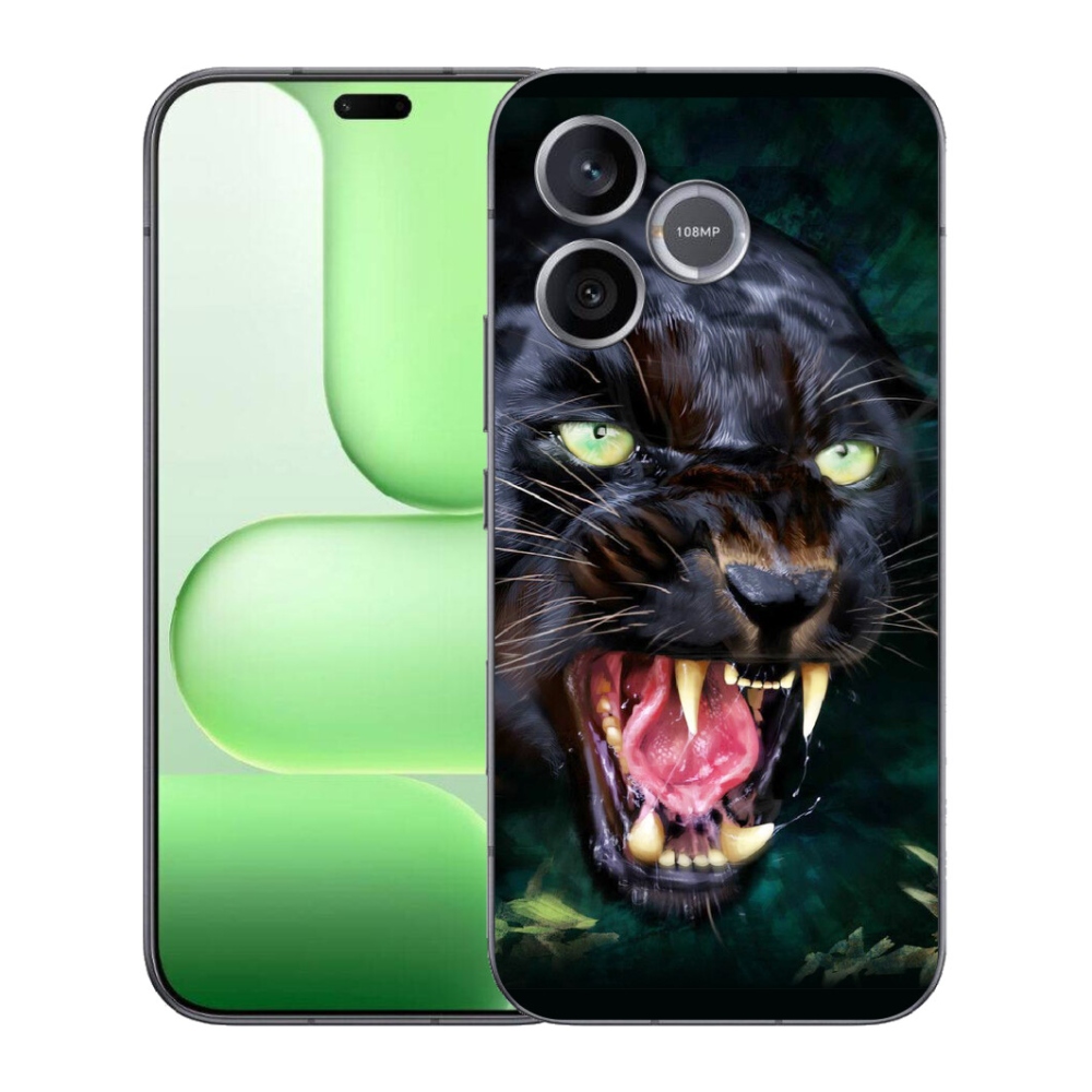 Gelový kryt mmCase na Honer 600 Lite - rozzuřený černý panter