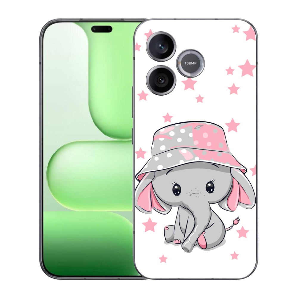 Gelový kryt mmCase na Honer 600 Lite - růžový slon