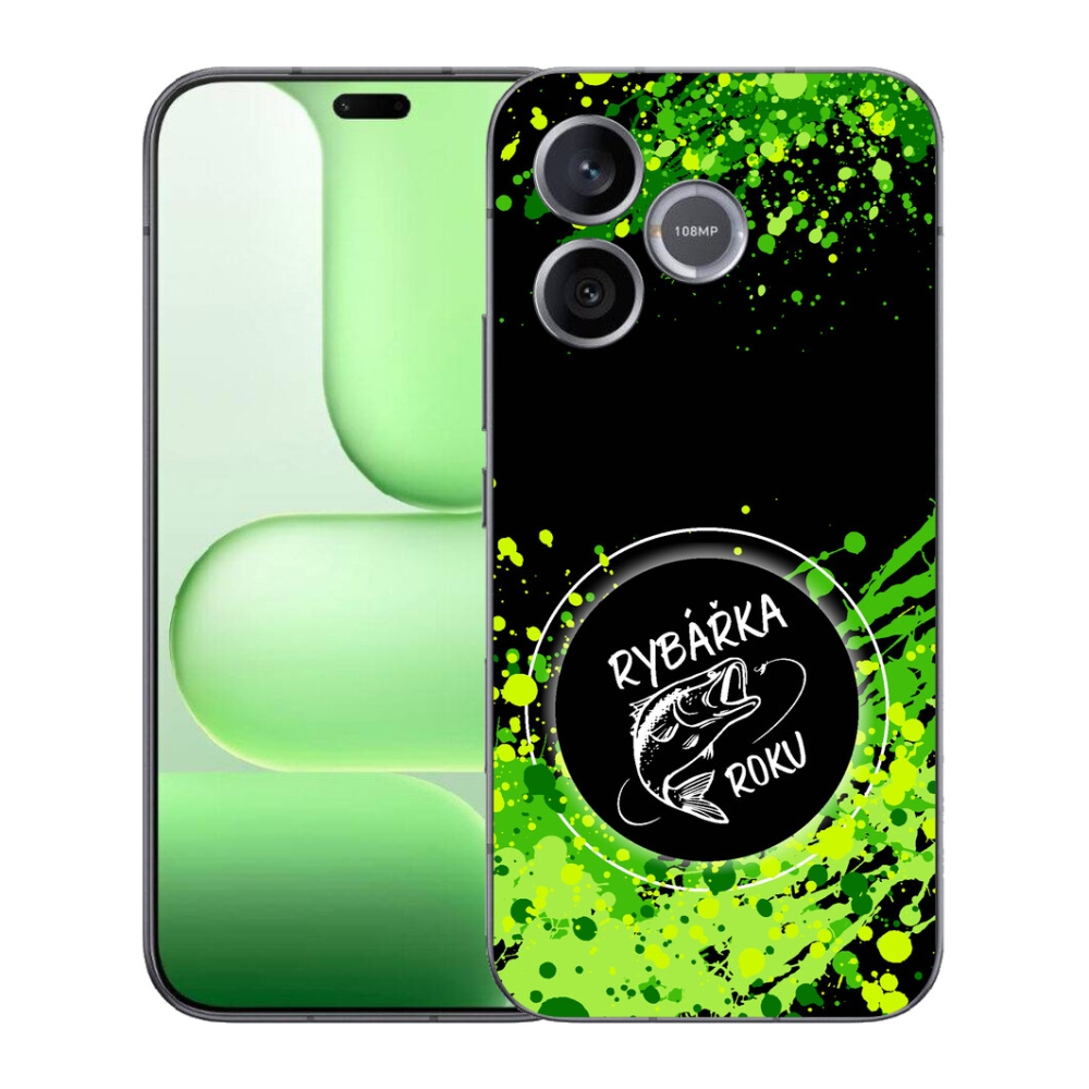 Gelový kryt mmCase na Honer 600 Lite - rybářka roku černé pozadí