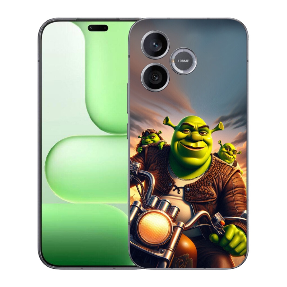 Gelový kryt mmCase na Honer 600 Lite - shrek na motorce