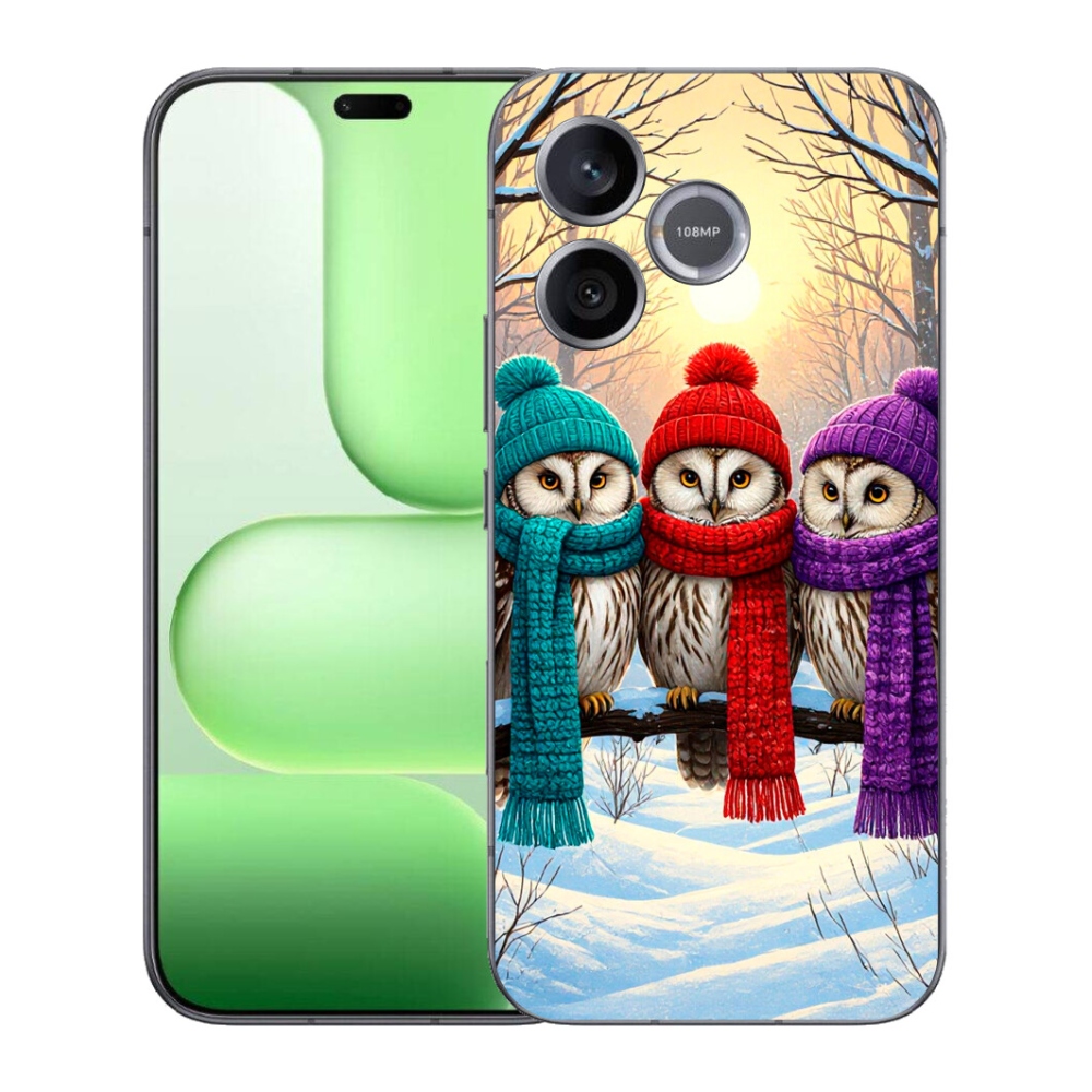 Gelový kryt mmCase na Honer 600 Lite - soví přátelé