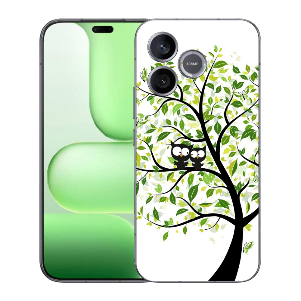 Gelový kryt mmCase na Honer 600 Lite - sovičky na stromě