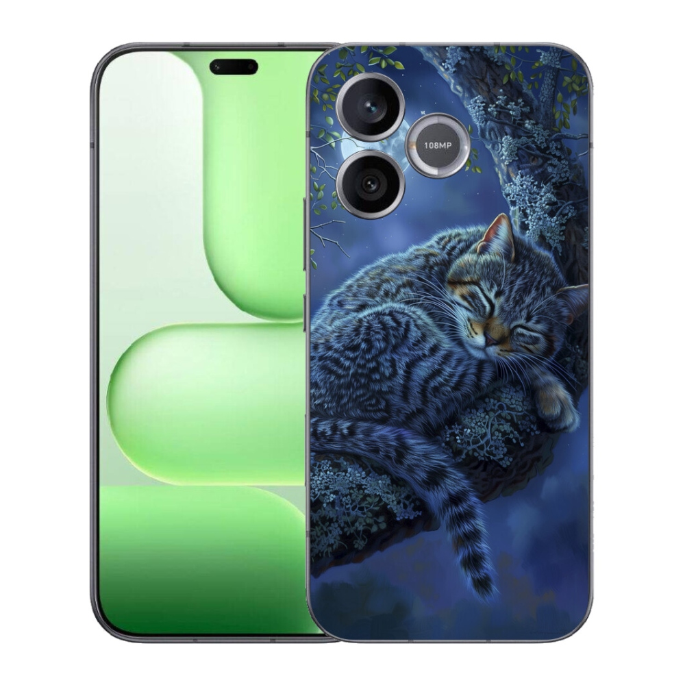 Gelový kryt mmCase na Honer 600 Lite - spící kočka