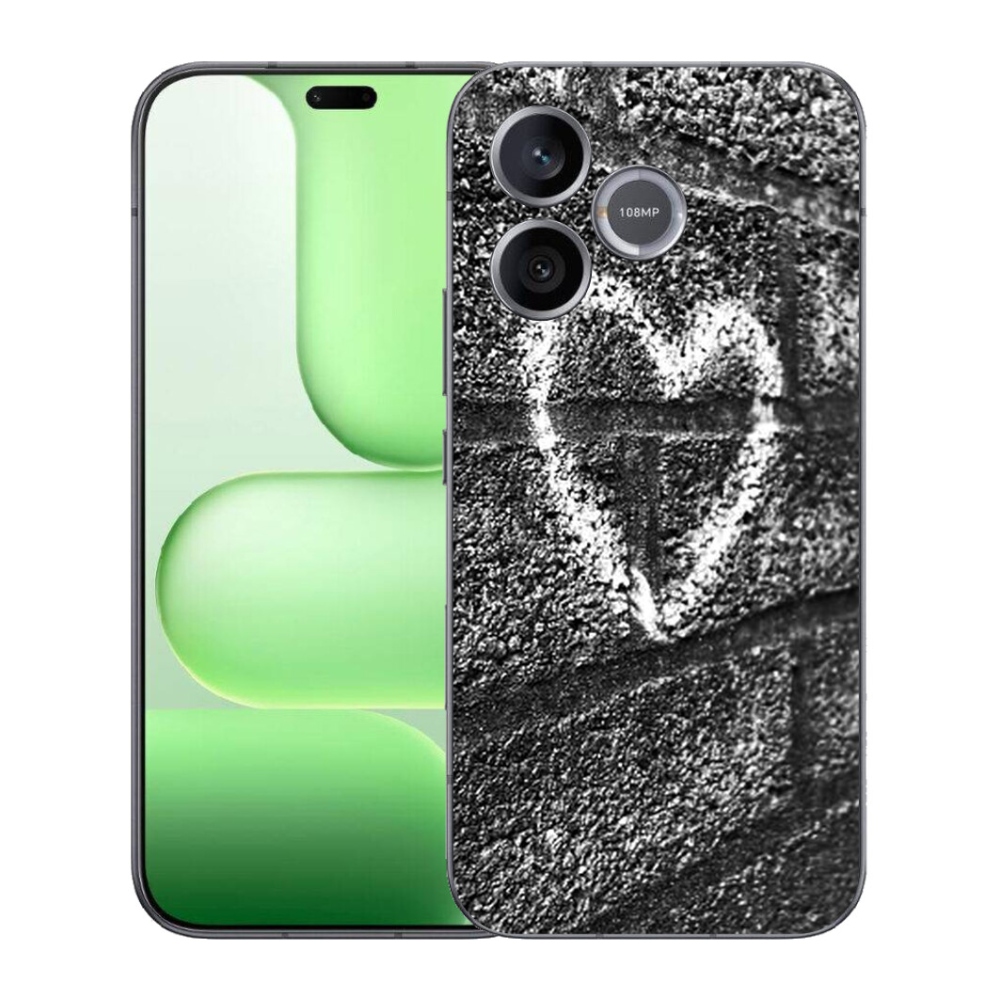 Gelový kryt mmCase na Honer 600 Lite - srdce na zdi