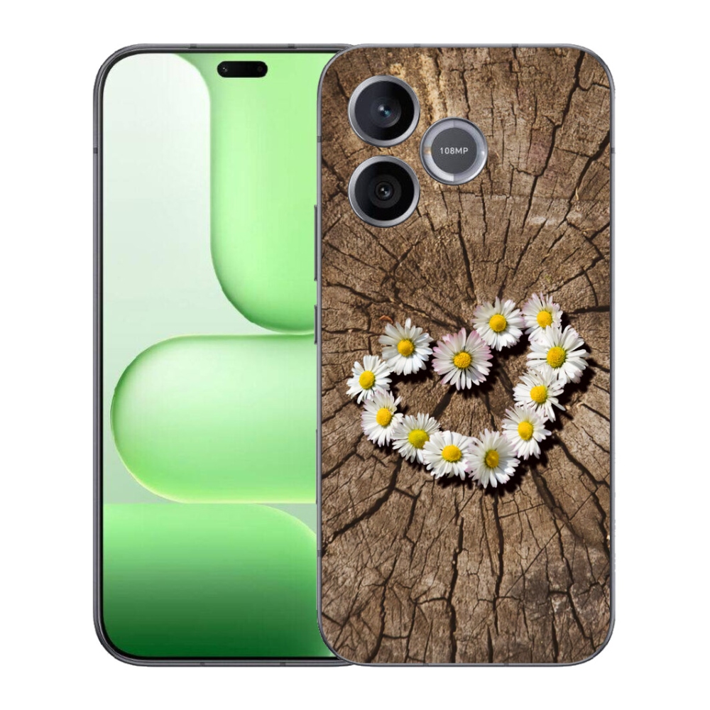 Gelový kryt mmCase na Honer 600 Lite - srdce z kopretin