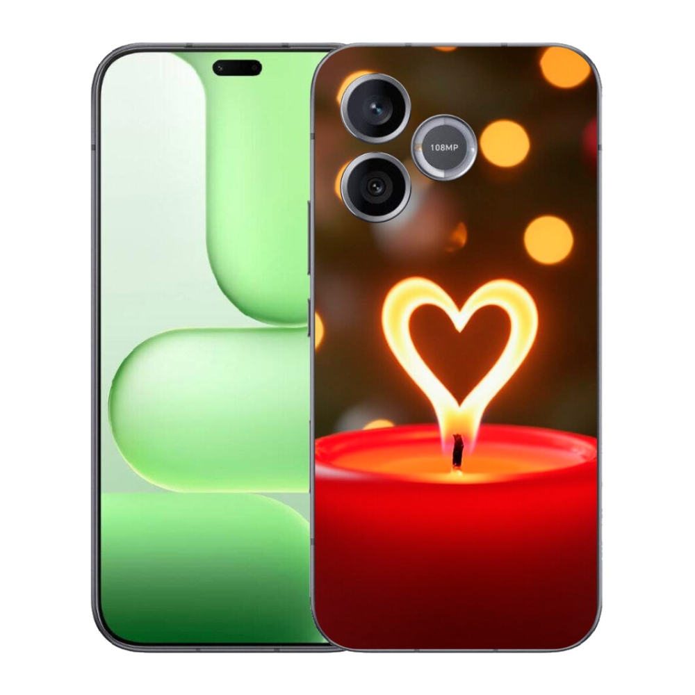 Gelový kryt mmCase na Honer 600 Lite - srdce z plamene