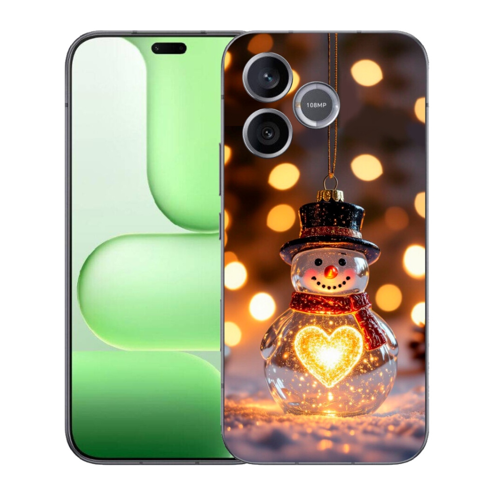 Gelový kryt mmCase na Honer 600 Lite - svítící vánoční sněhulák