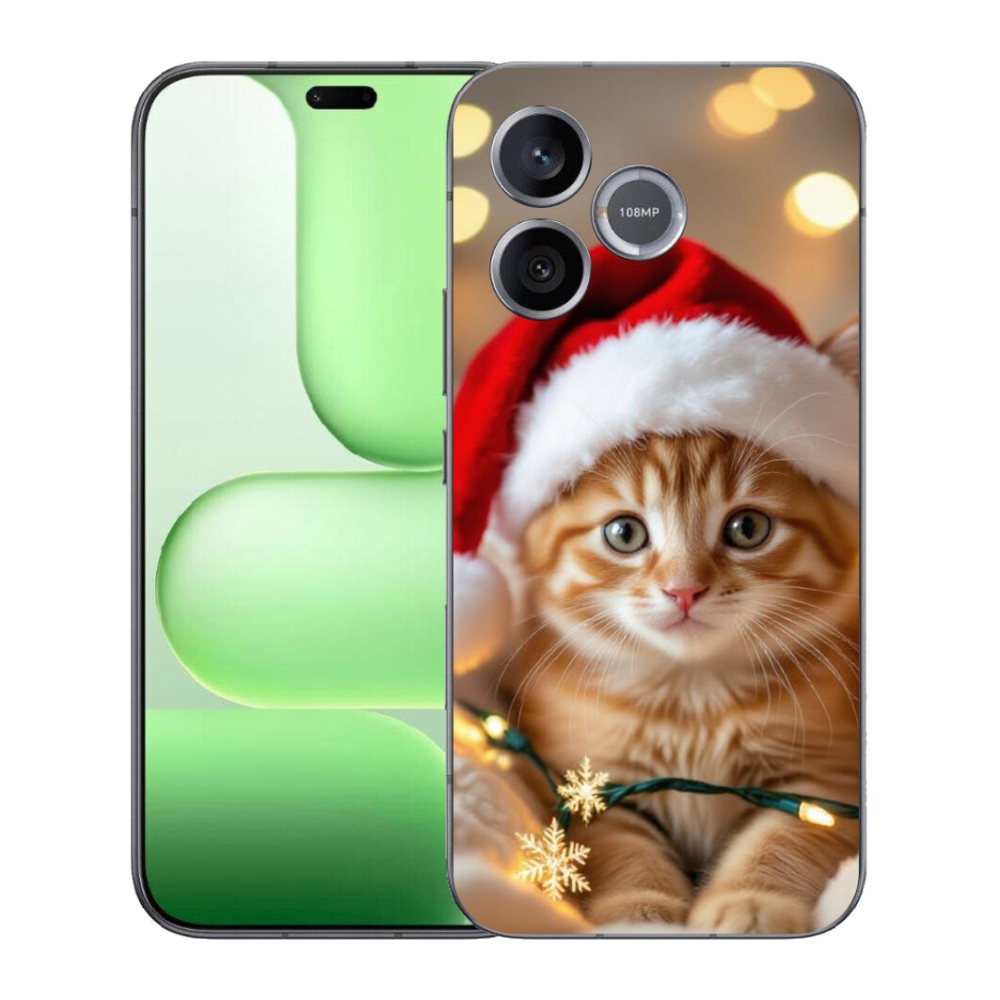 Gelový kryt mmCase na Honer 600 Lite - vánoční kotě