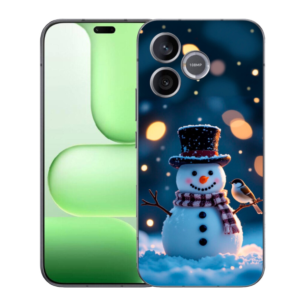 Gelový kryt mmCase na Honer 600 Lite - vánoční sněhulák