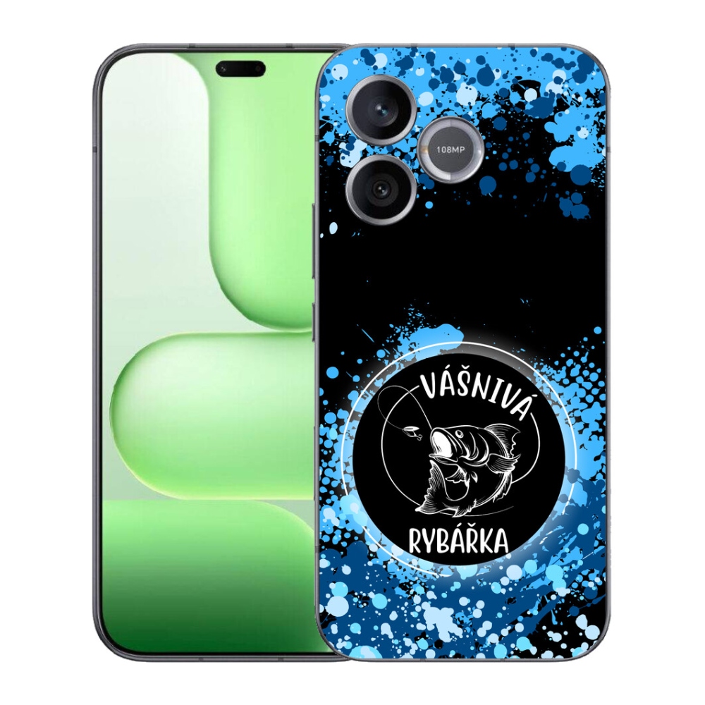 Gelový kryt mmCase na Honer 600 Lite - vášnivá rybářka černé pozadí