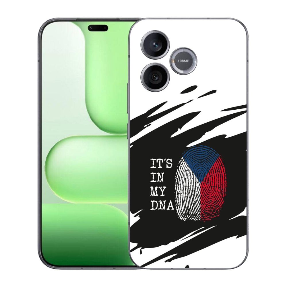 Gelový kryt mmCase na Honer 600 Lite - vlajka otisk prstu černobílé pozadí