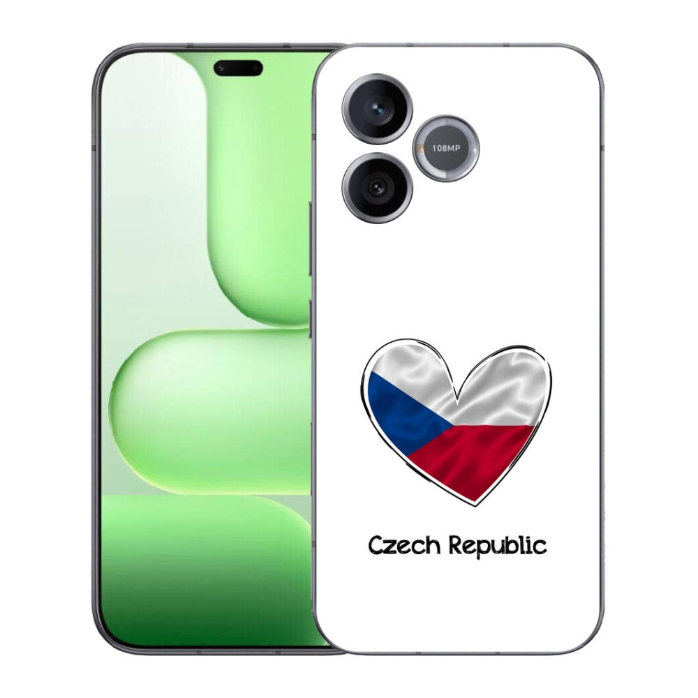 Gelový kryt mmCase na Honer 600 Lite - vlajka srdce bílé pozadí