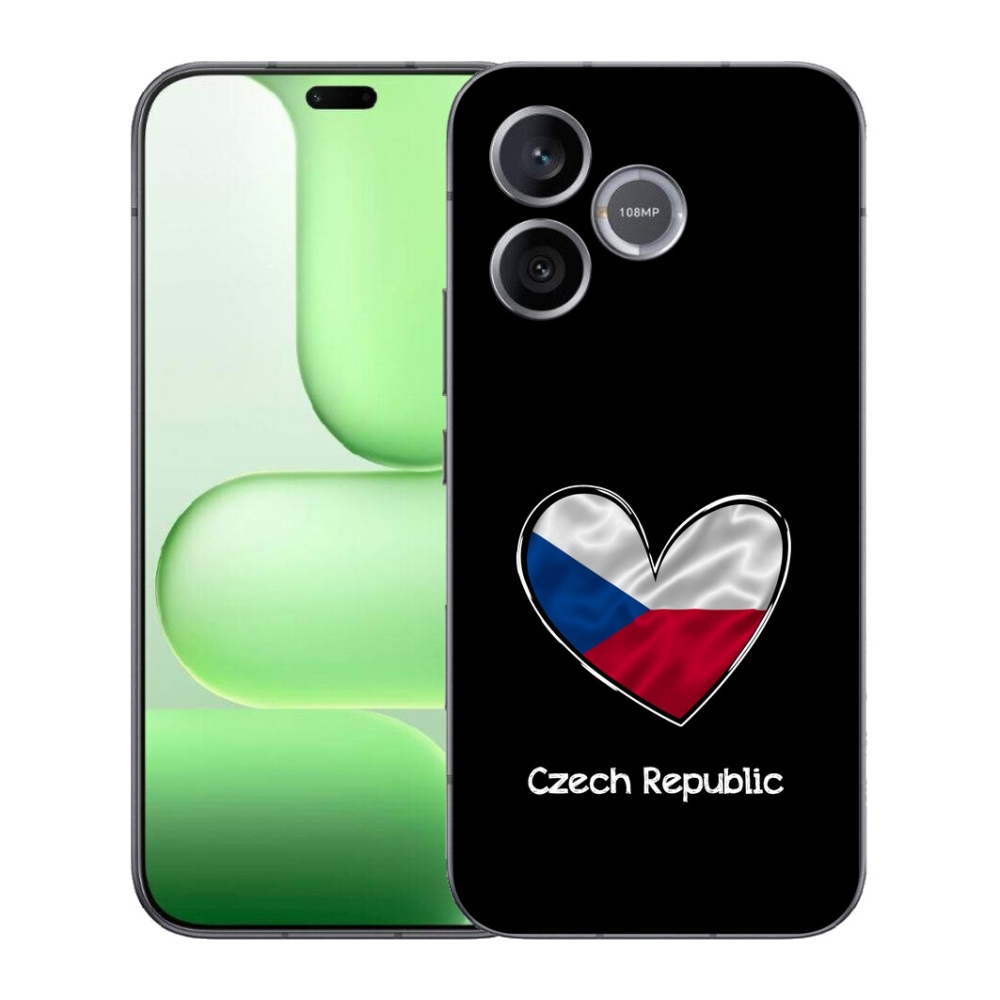 Gelový kryt mmCase na Honer 600 Lite - vlajka srdce černé pozadí