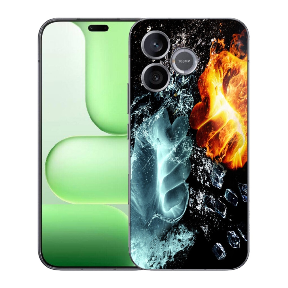 Gelový kryt mmCase na Honer 600 Lite - voda a oheň
