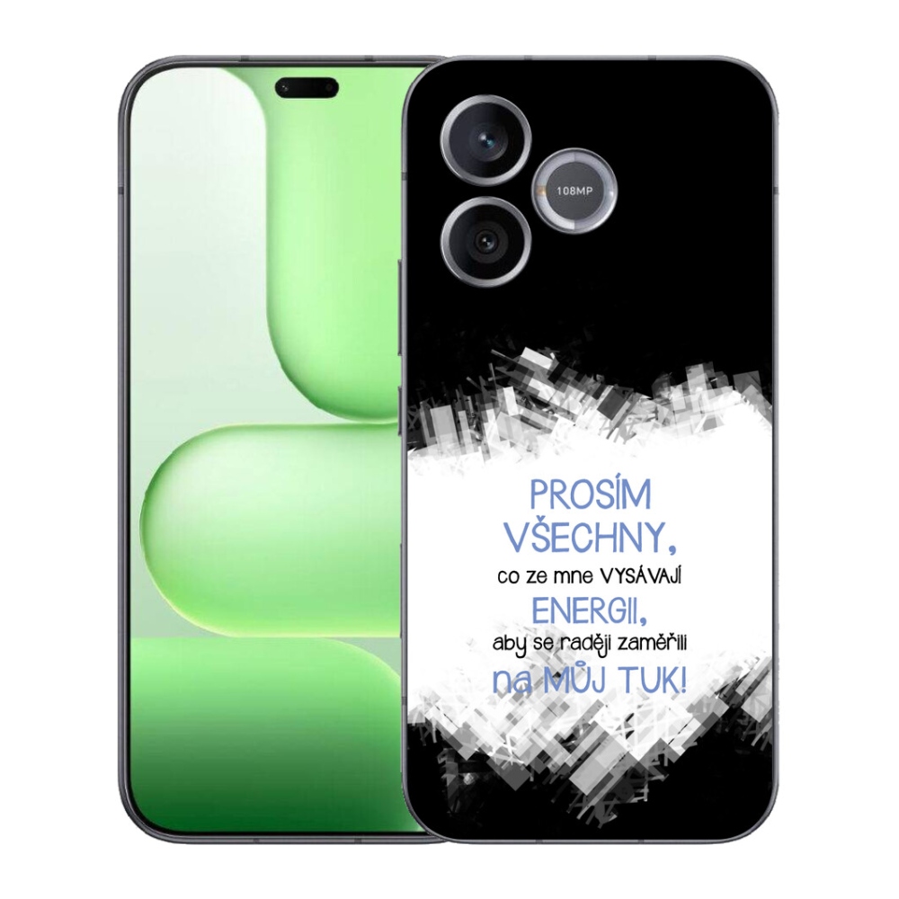 Gelový kryt mmCase na Honer 600 Lite - vtipný text 1 modrý
