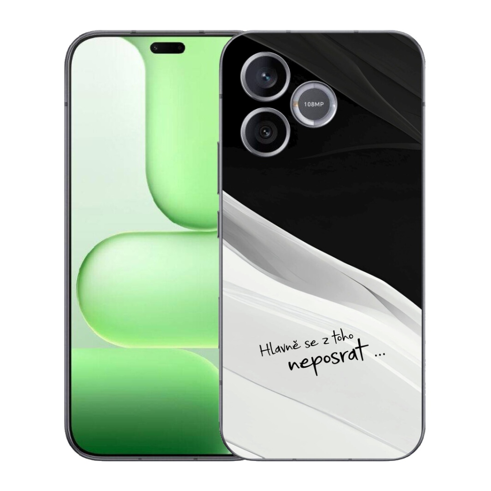 Gelový kryt mmCase na Honer 600 Lite - vtipný text 13 bíločerné pozadí
