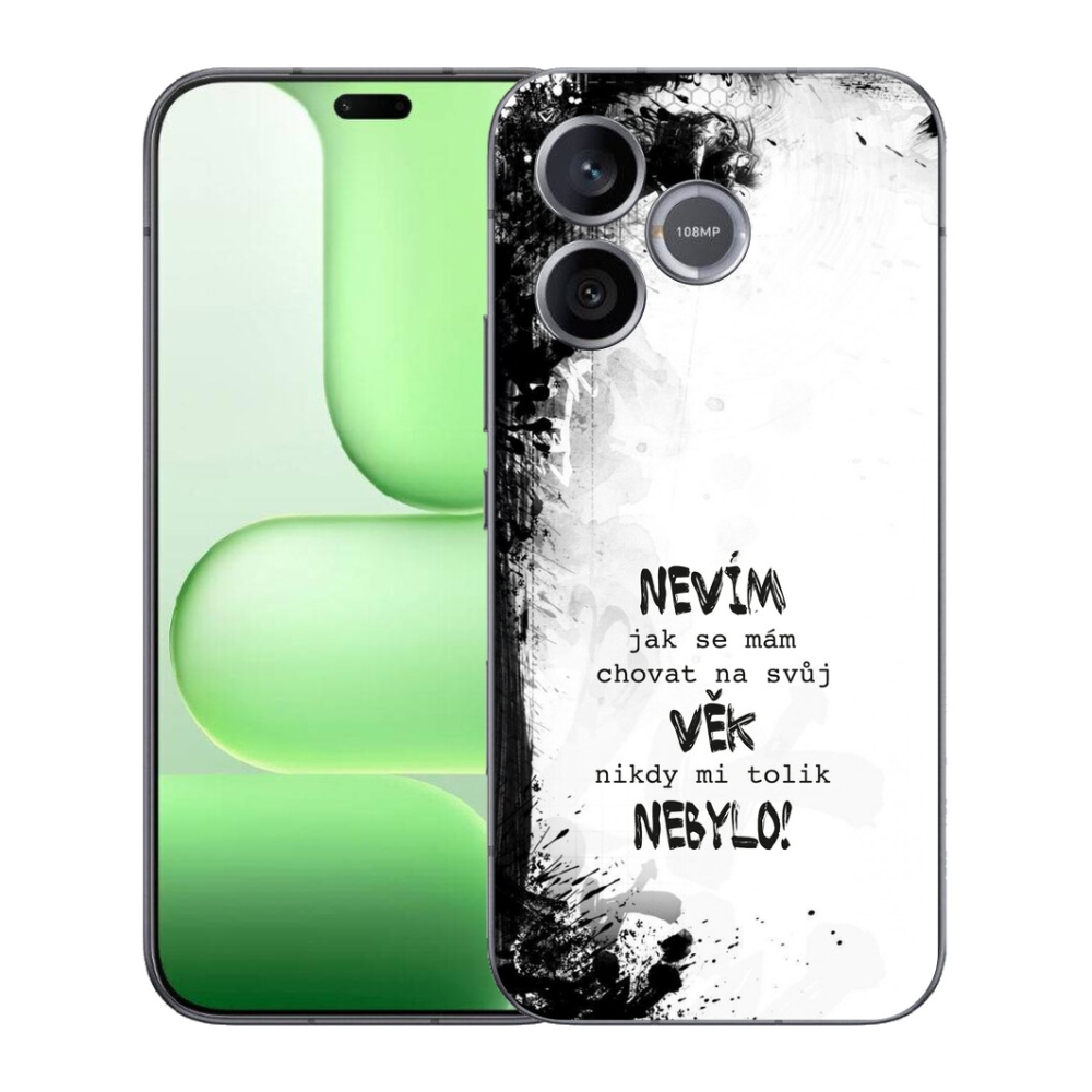 Gelový kryt mmCase na Honer 600 Lite - vtipný text 14 bílé pozadí