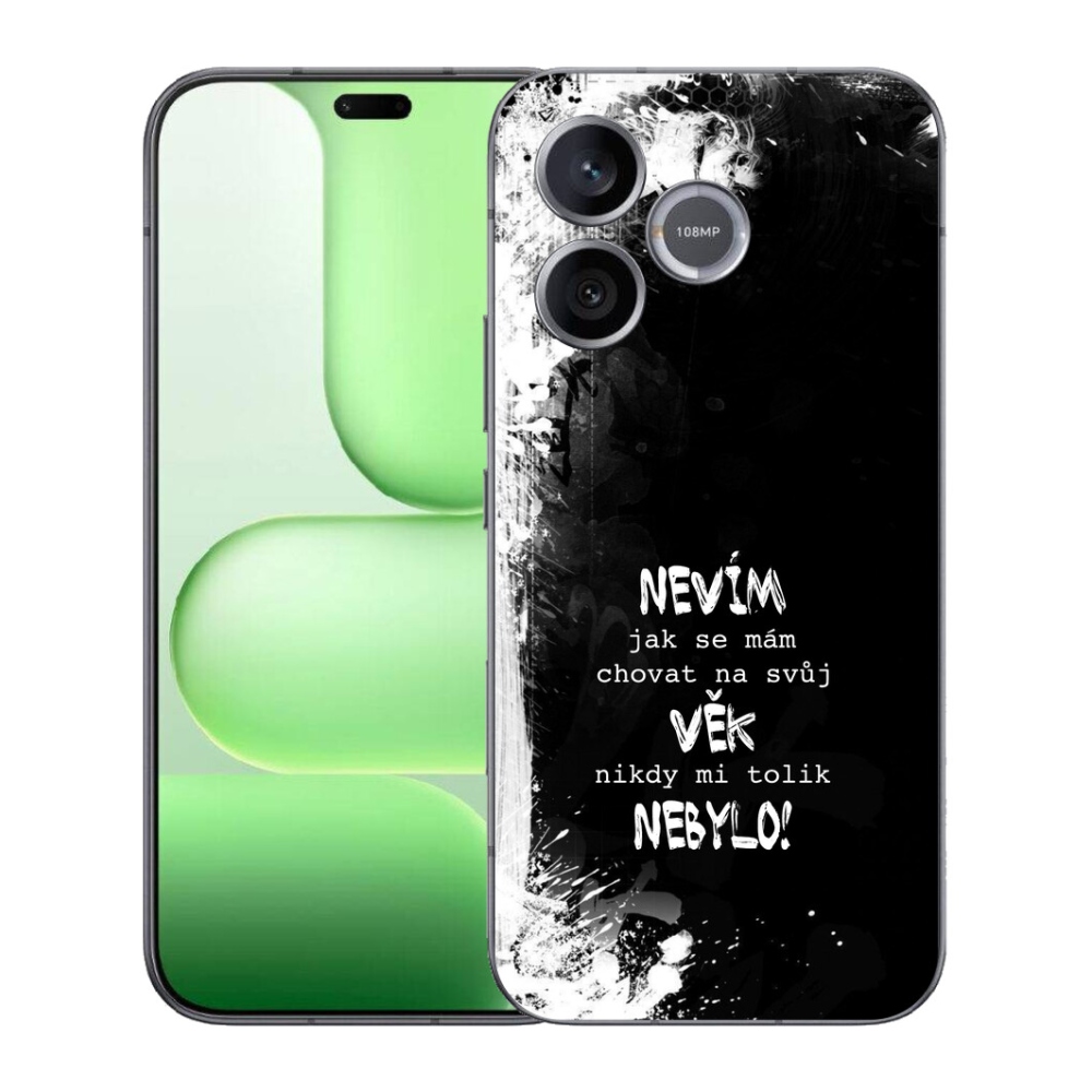 Gelový kryt mmCase na Honer 600 Lite - vtipný text 14 černé pozadí