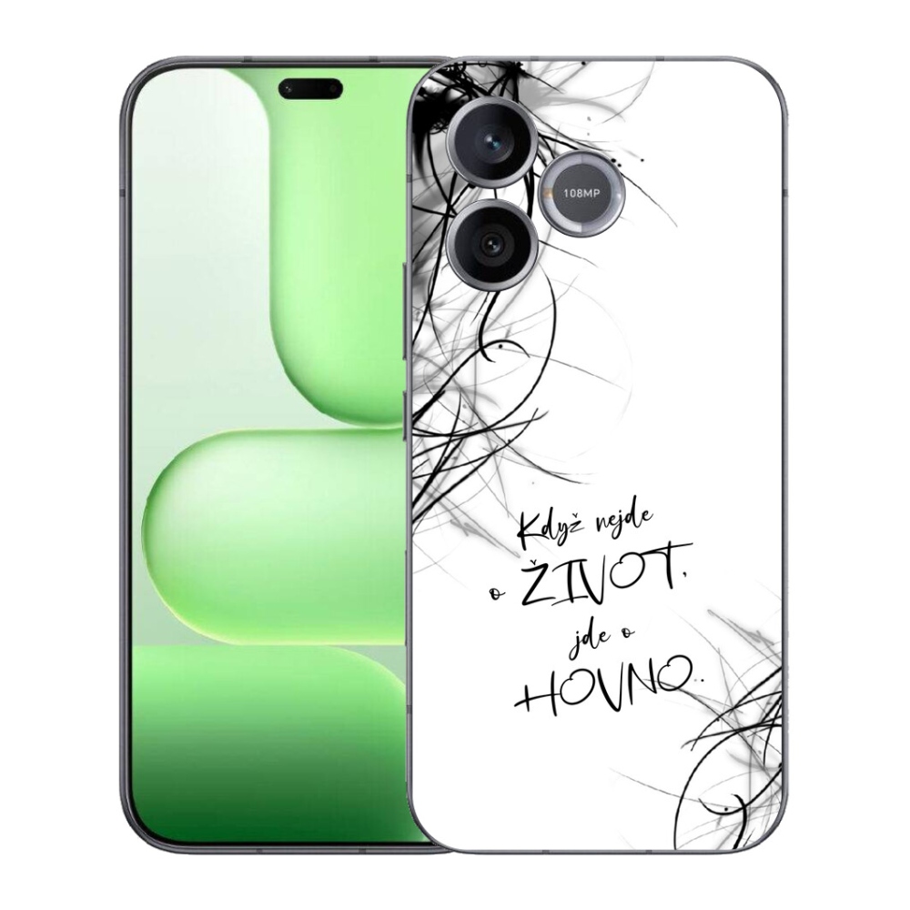 Gelový kryt mmCase na Honer 600 Lite - vtipný text 16 bílé pozadí